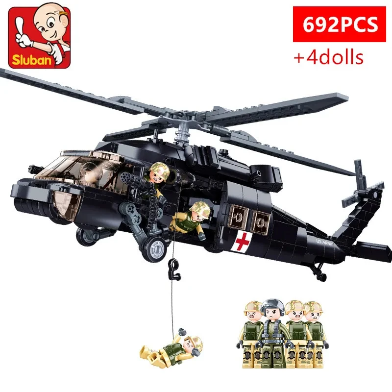 UH-60L Black Hawk: bloques de construcción de helicóptero educativo