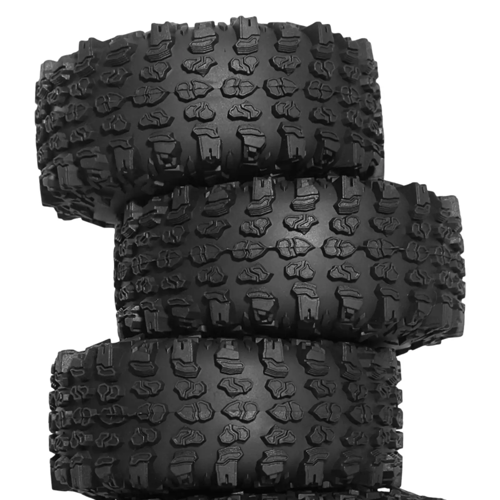 4 Pieces RC Tires Set Upgrade Part Sturdy Easy to Install Replacement Part Easy Control for SCX10 1:10 RC Car Climbing Car