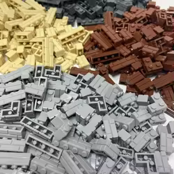 120 Uds. Bloques de pared MOC, ladrillos plástico gruesos varios tamaños, azulejos a cuadros, construcción mixta DIY Compatible con marcas