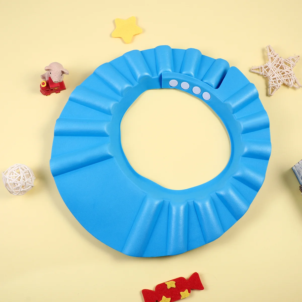 Gorro de baño para niños Gorro de ducha ajustable para bebé 80 ° C material elástico suave de secado rápido ligero resistente al calor para el ojo - imagen 5