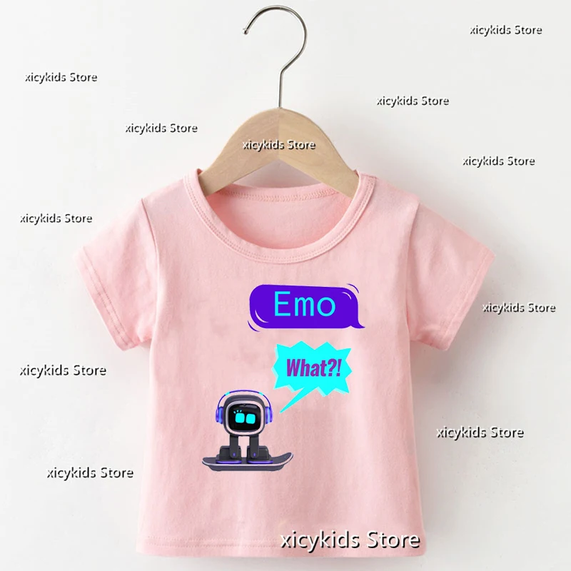 Camiseta Kawaii Emo Robot - Opciones de color disponibles