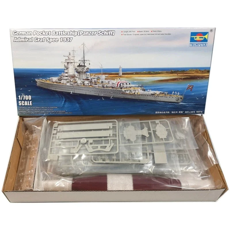 TRUMPETER 1/700 almirante alemán Graf Spee 1937 acorazado montaje rompecabezas modelo de juguete - imagen 2