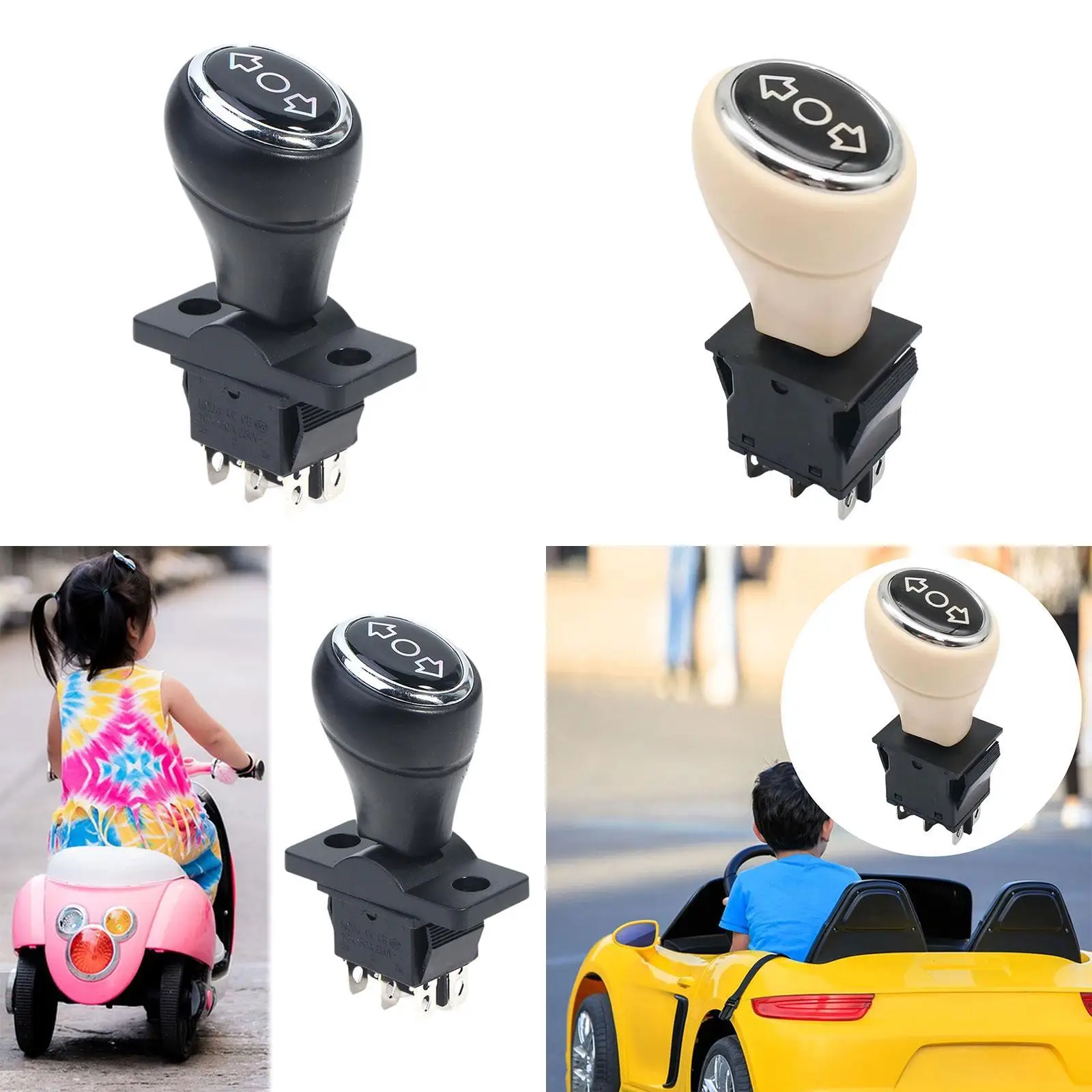 Toy Car Gear Switch Stop Ride on Toys Car Four Wheel Electric Car Toy Parts Front and Rear Gear for Kids Children Toddlers Boys