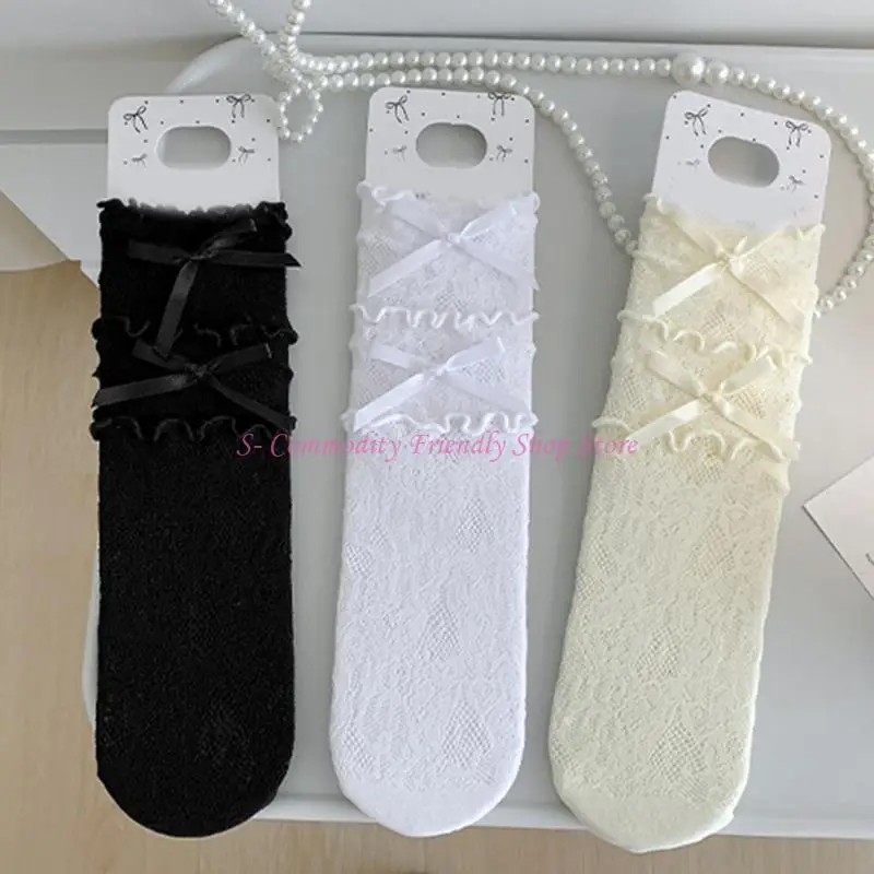 Calcetines con encaje para bebés – Tubo de longitud media