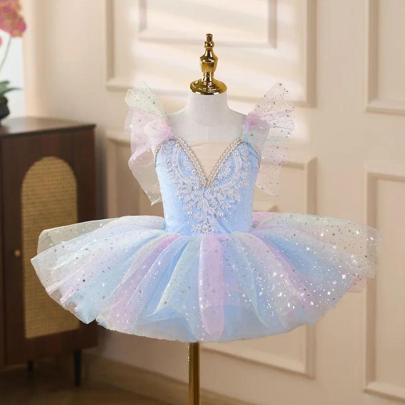Tutu Robe de soirée Fille scène enfants Robe de princesse Fille été filles robes Costume danse bébé vêtements enfants tenue robes - imagen 3