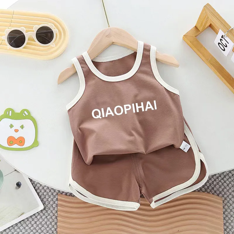 Conjunto verano de dos piezas para niños: chaleco sin mangas - imagen 5