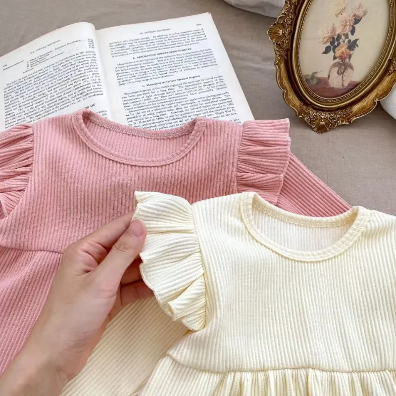 Ins Otoño 2025 – Pijama manga larga de algodón acanalado para bebés - imagen 4