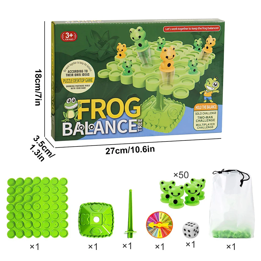 Divertido árbol de equilibrio de rana para niños, juguetes de matemáticas Montessori, juego de mesa de equilibrio, interacción entre padres e hijos, juego de equilibrio de mesa, juguete para regalo - imagen 2