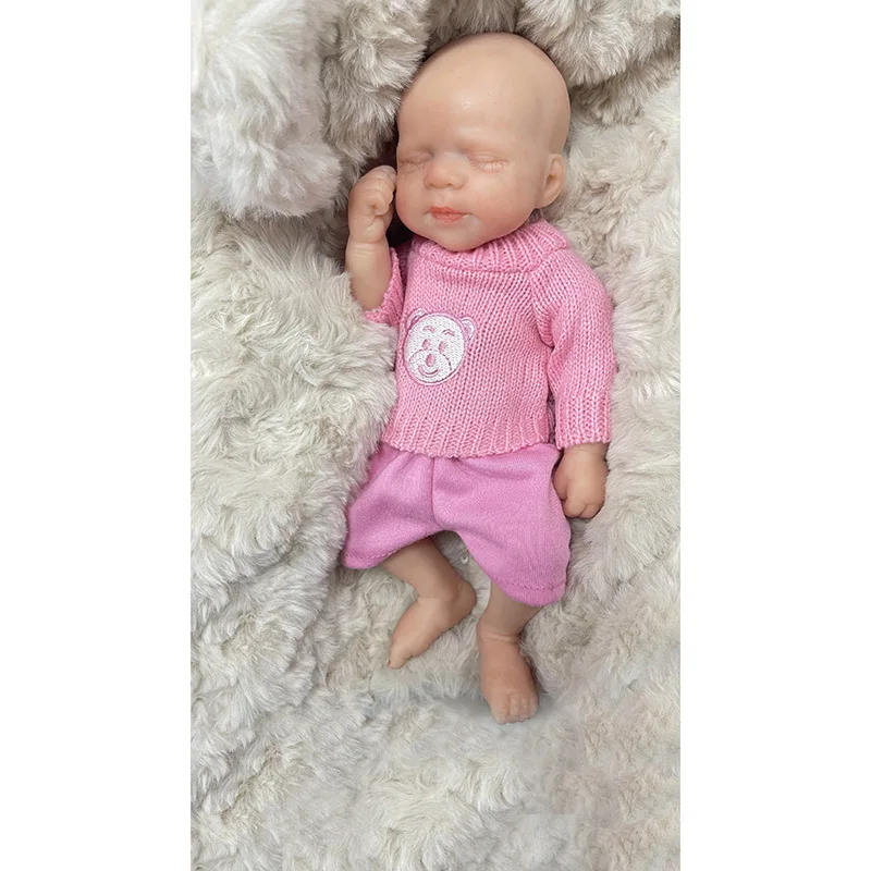 10 ''Reborn Pascale niña bebé alta calidad hecho a mano totalmente sólido platino silicona súper suave Flexible juguetes elásticos regalo - imagen 4