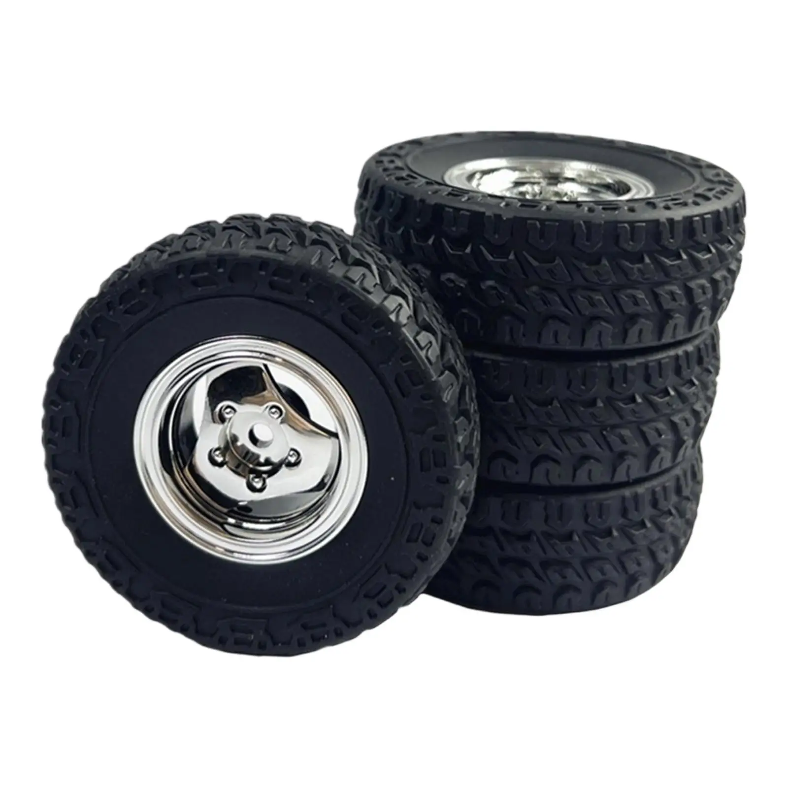 4 Upgrade Easy Installation,Professional Replacement RC Wheel and Tire DIY Accessories Black for 1:18