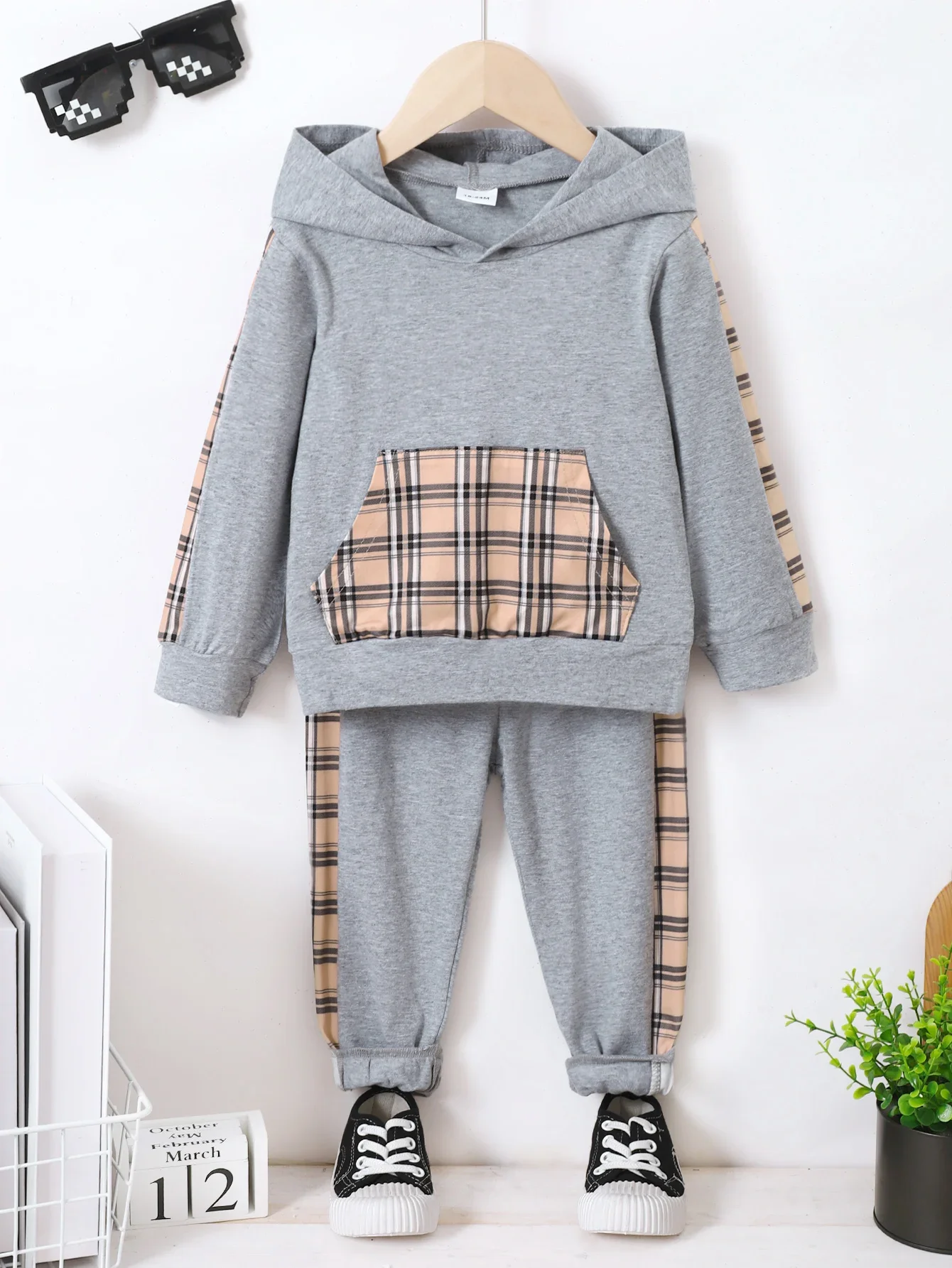 Conjunto de ropa de 2 piezas para niños, Top de manga larga con capucha y pantalones, bolsillo estilo, moda de primavera y otoño, trajes deportivos para niños de 1 a 6 años - imagen 5