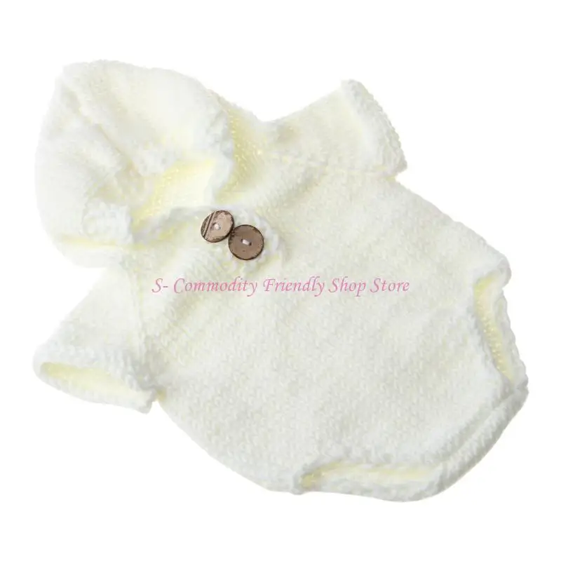 85ae Cotton Baby Romper Fotografía recién nacida Proporro para bebés Accesorios para sesión fotos para bebés - imagen 3