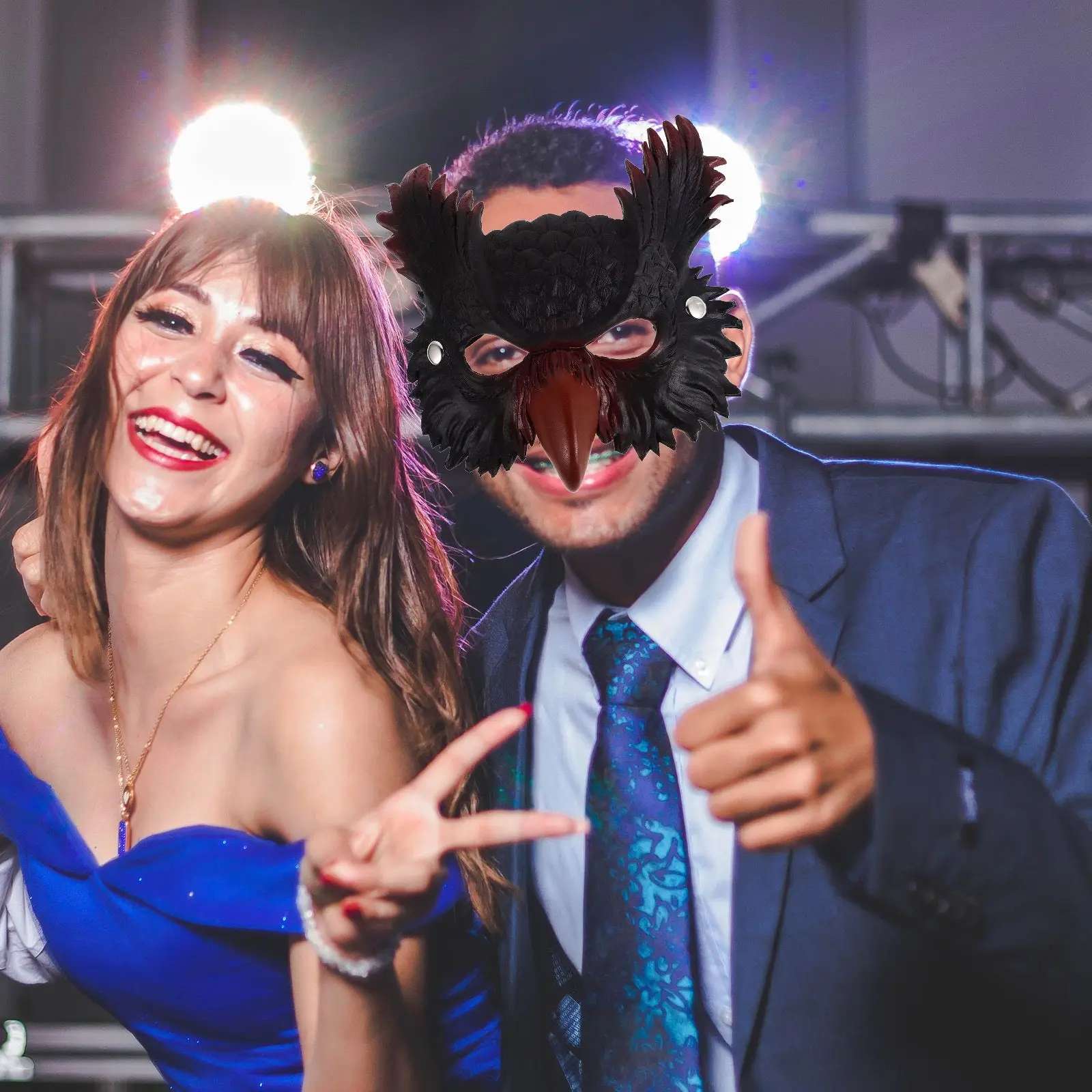 Máscara de búho, suministros de entretenimiento para fiestas, accesorios de Cosplay de terror, máscara de plástico, disfraz de Animal, celebración de terror - imagen 4