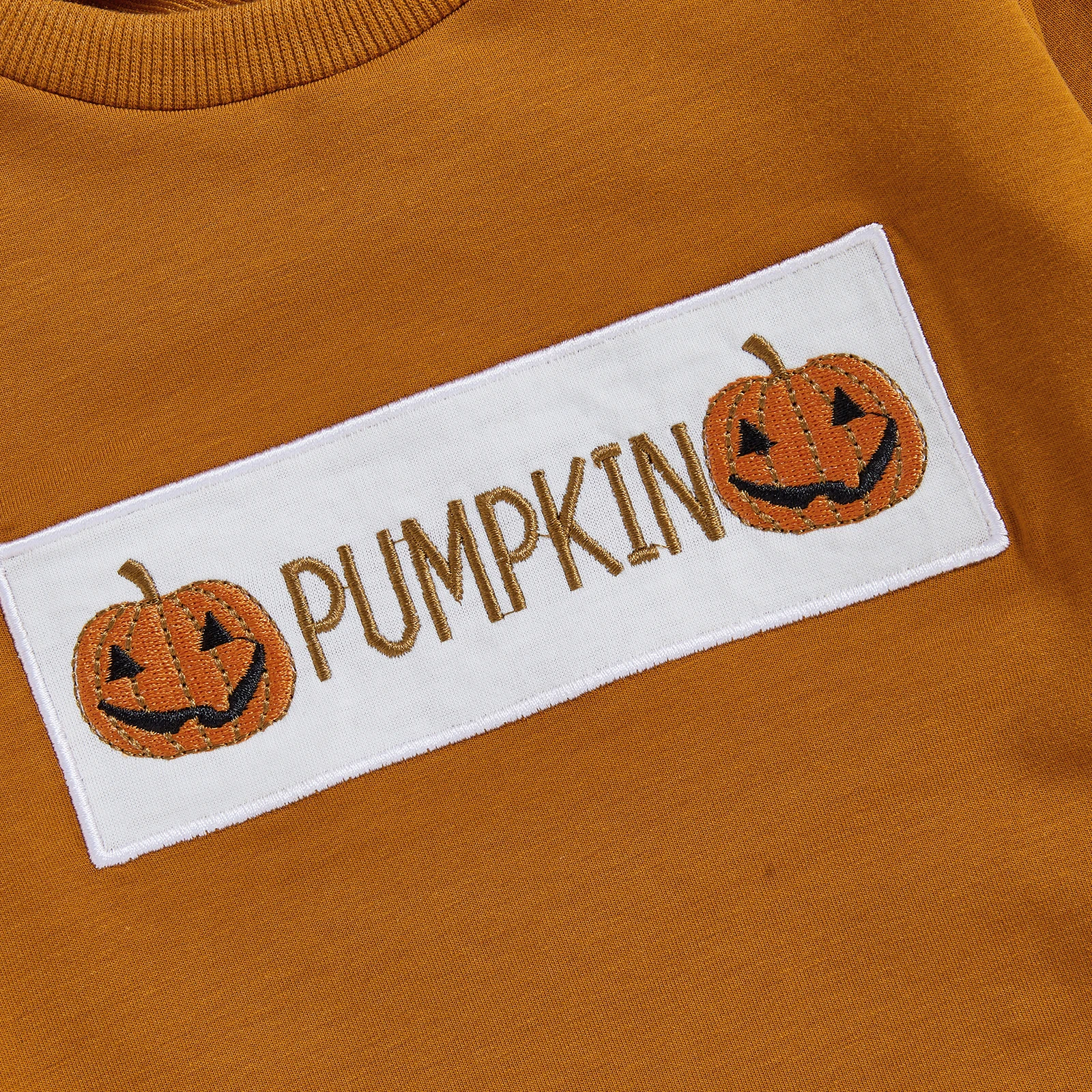 Pelele de Halloween para bebé de 0 a 18 meses, sudadera de manga larga con cuello redondo y letras de calabaza, mono, ropa bonita de otoño - imagen 4