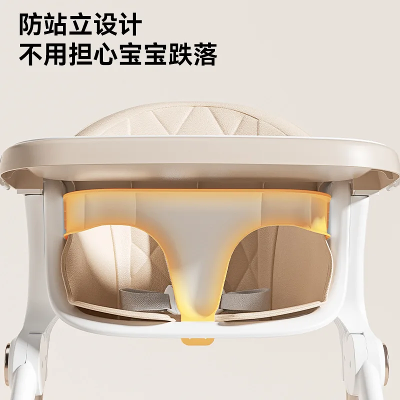 Silla de comedor para bebé, silla de comedor portátil plegable para niños, silla de aprendizaje para el crecimiento del bebé, comedor multifuncional - imagen 3
