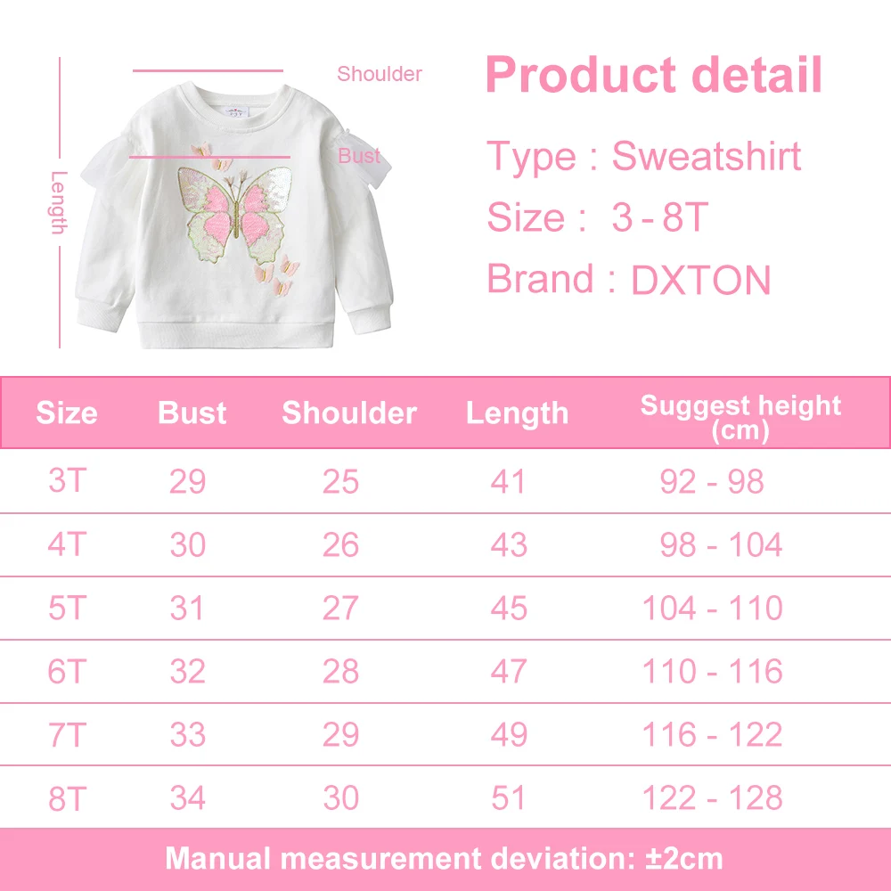 Sudadera con lentejuelas para niña – Camiseta manga larga primavera/otoño - imagen 2