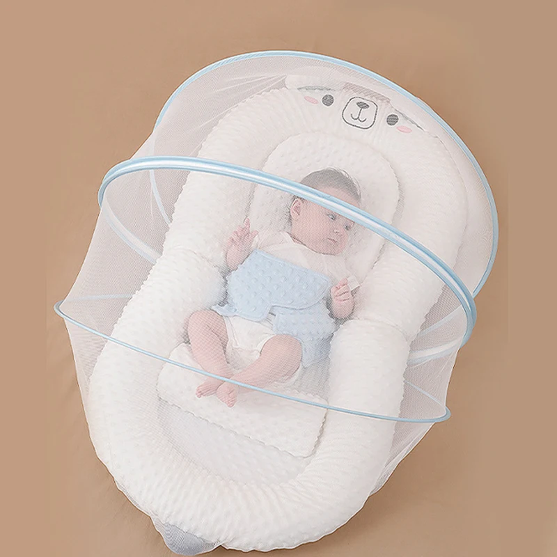 Nido de bebé de algodón con base antisalto para dormir - imagen 3
