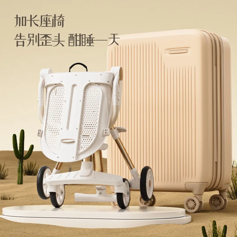 El cochecito de bebé puede sentarse, acostarse, plegable, caminar con paisaje alto para bebé, cochecito ligero - imagen 4