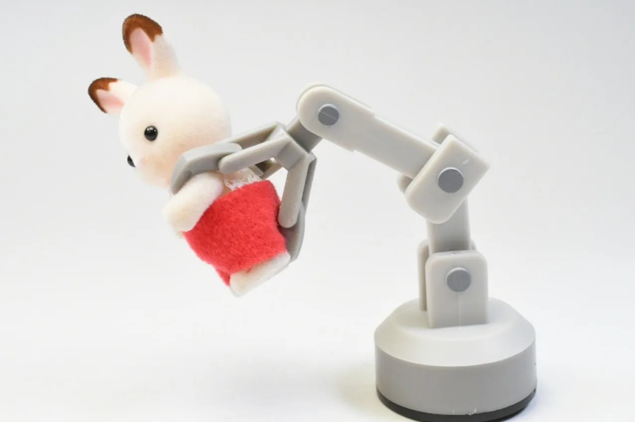 HOTLINE-juguetes de cápsula, brazo de Robot genial, mascota, base magnética, articulaciones giratorias, host móvil, clip de notas para nevera, figuras de ensamblaje en miniatura - imagen 3