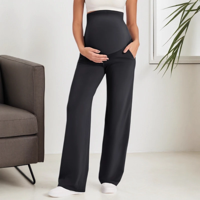 Pantalones maternity con soporte de vientre – Pierna ancha - imagen 2