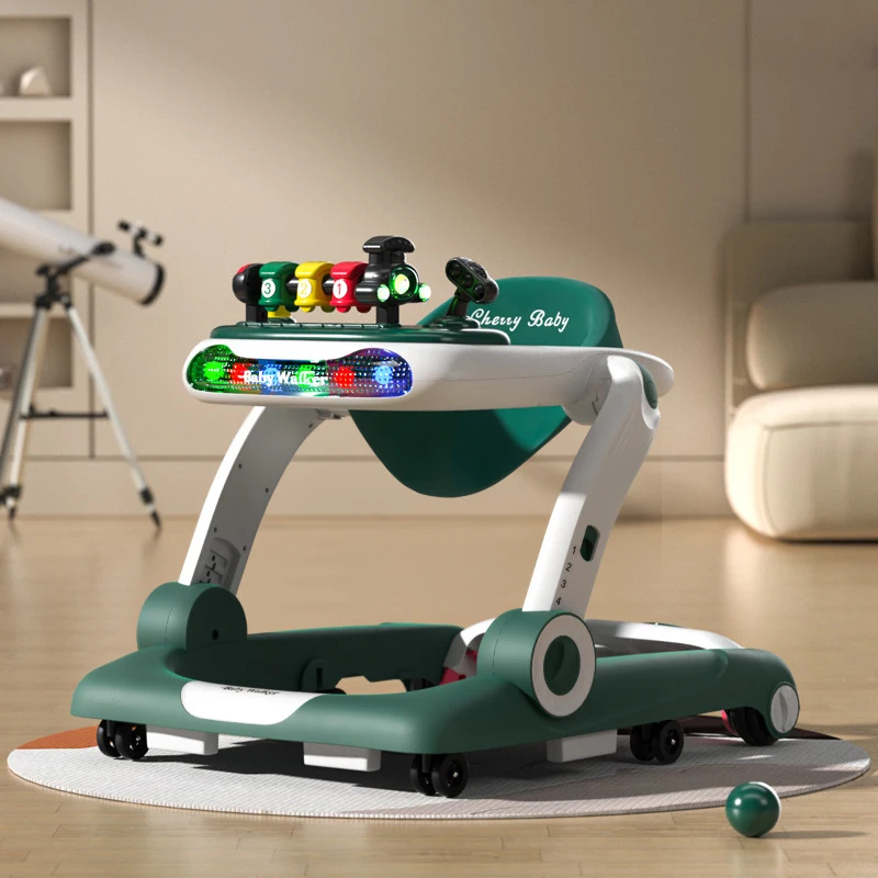 Andador de bebé antivuelco multifunción 3 en 1, carrito de empuje con juguetes, andador de actividades para bebé plegable y ajustable - imagen 5