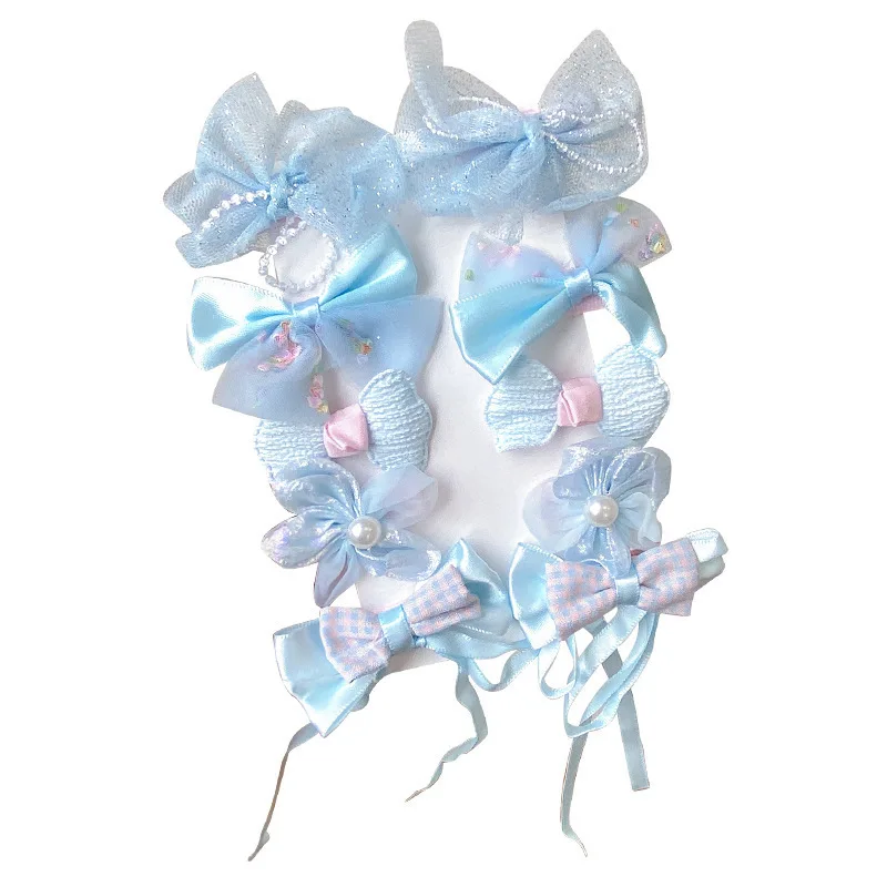 Pinza pelo lateral lazo floral caramelo para niña - imagen 2