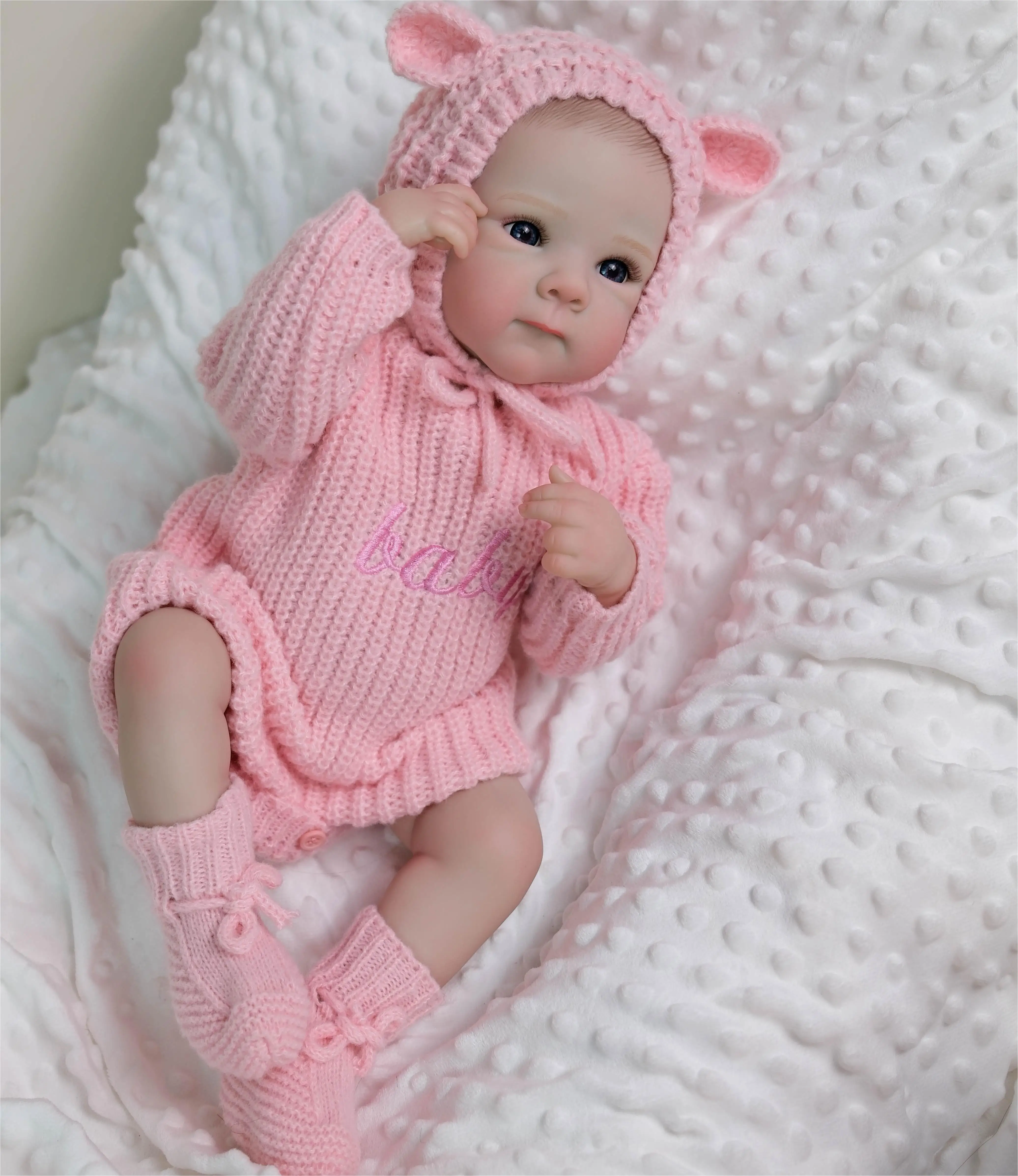 NPK 18 ''hecho a mano de cuerpo completo de vinilo Reborn Bettie alta cantidad piel 3D con venas visibles muñeca artística coleccionable regalo de Navidad - imagen 3