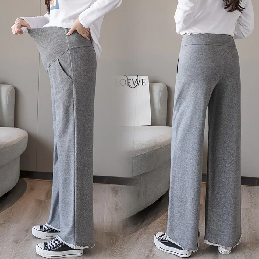 Pantalones premamá anchos de algodón cómodos y suaves - imagen 2