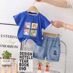 Conjunto de verano para bebé y niña - camiseta estampada, shorts