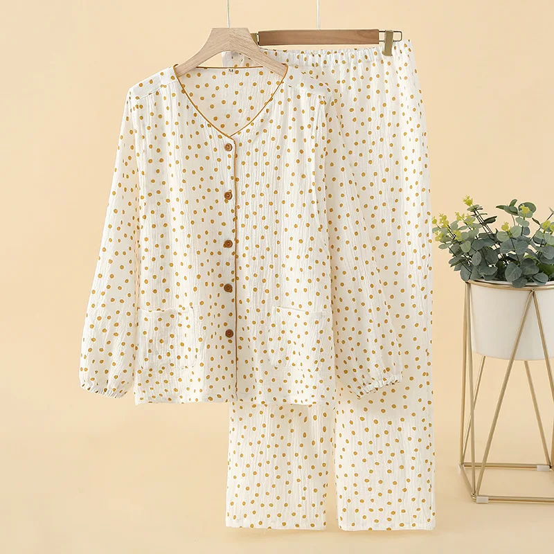 Pijama embarazo algodón floral manga larga para amamantar