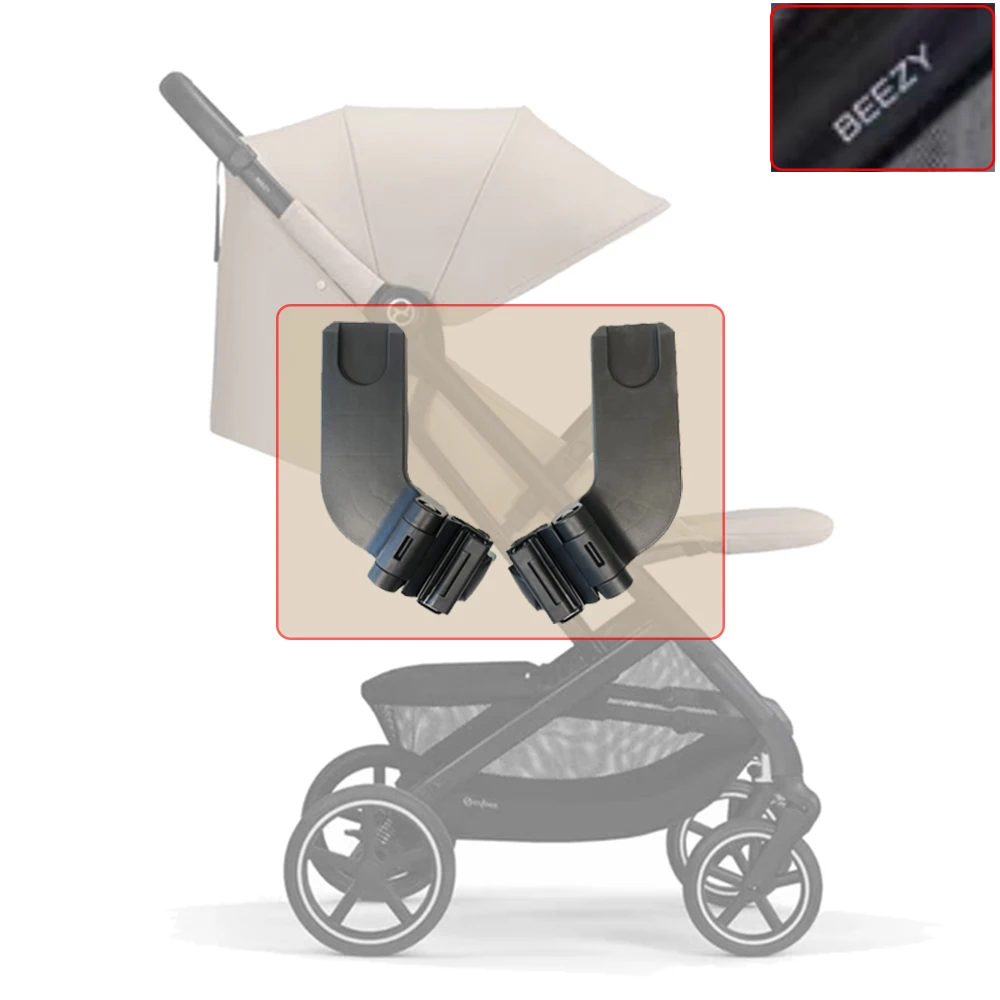 Adaptador de cochecito Compatible con Buggy Cybex Beezy con Aton Cloud Q/Z Maxi Cosi, conectores convertidores de cesta para cochecito de bebé