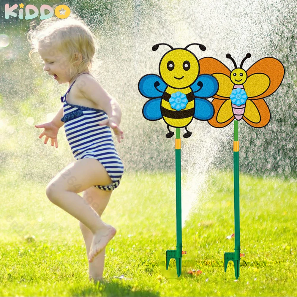 Aspersor de girasol, aspersor de mariposa con flores de baile loco, rociador de agua giratorio 360 para riego de césped y patio, aspersor de jardín - imagen 2