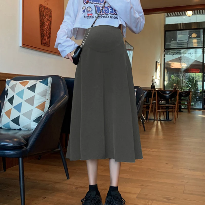 Falda maternity con cintura elástica para embarazadas – Primavera y verano - imagen 4