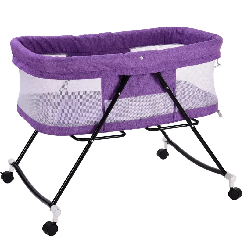 IMBABY Cuna portátil bebé con mosquitera y ruedas plegable - imagen 5