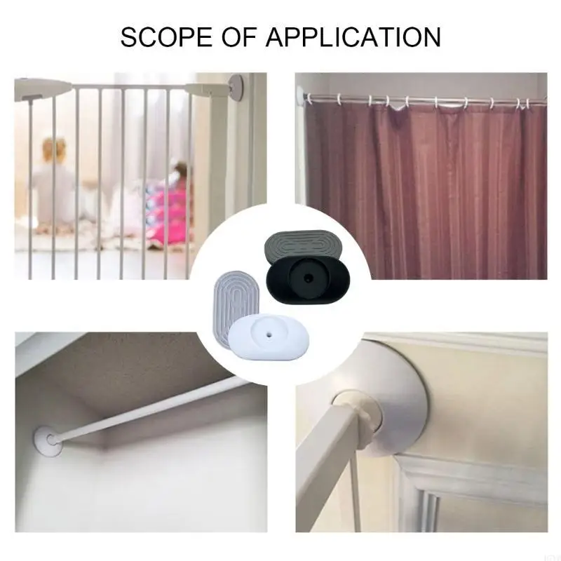 D7YD 4 Uds. Protector pared para puerta seguridad para niños, almohadilla protectora para pared, protector cerca, con y