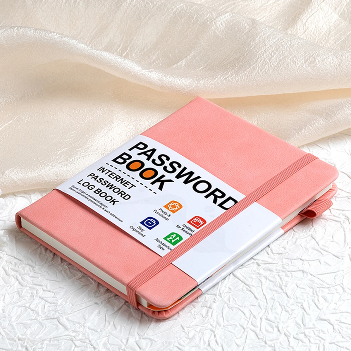 Libro con contraseñas, organizador de contraseñas para ordenador, libro con pestañas alfabéticas, cuaderno de registro de dirección de bolsillo para detalles de cuentas - imagen 2