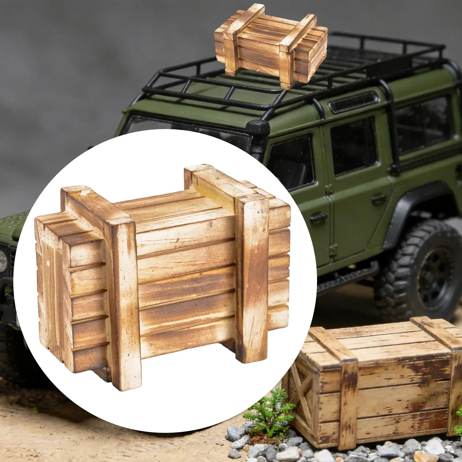 Caja de madera decorativa profesional para RC Crawler – Techo DIY - imagen 5