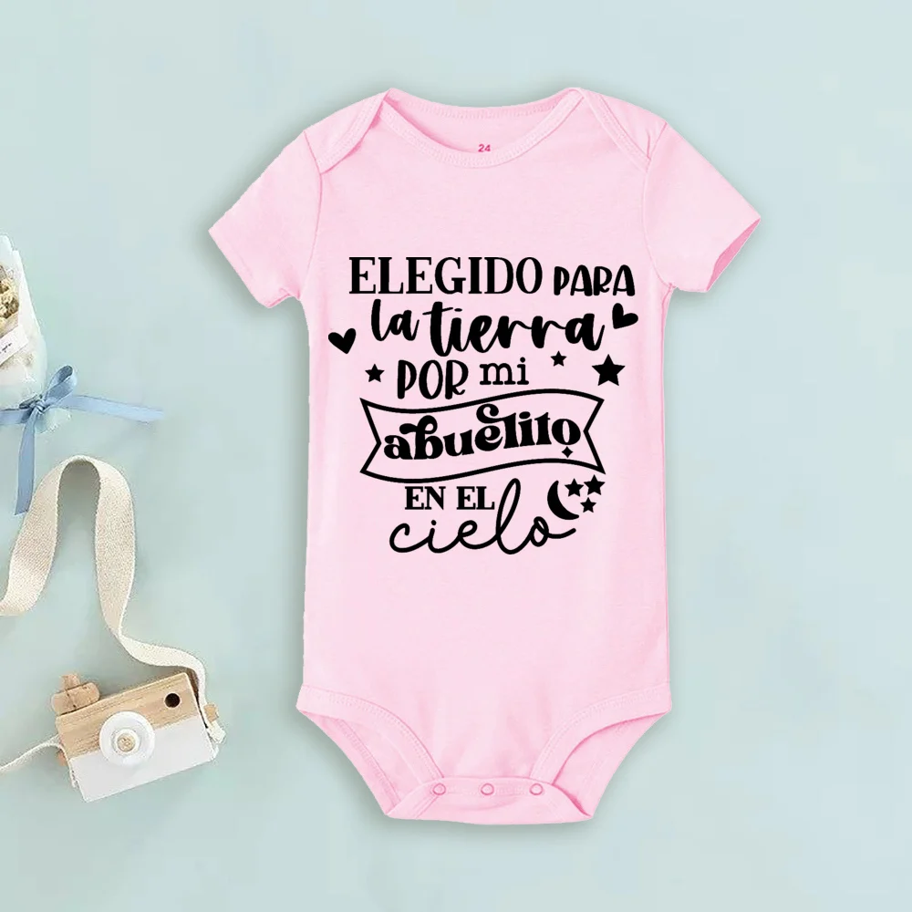 Pelele con estampado de mi abuelo, ropa infantil con estampado de tierra en el cielo, regalos para anuncio de embarazo - imagen 4