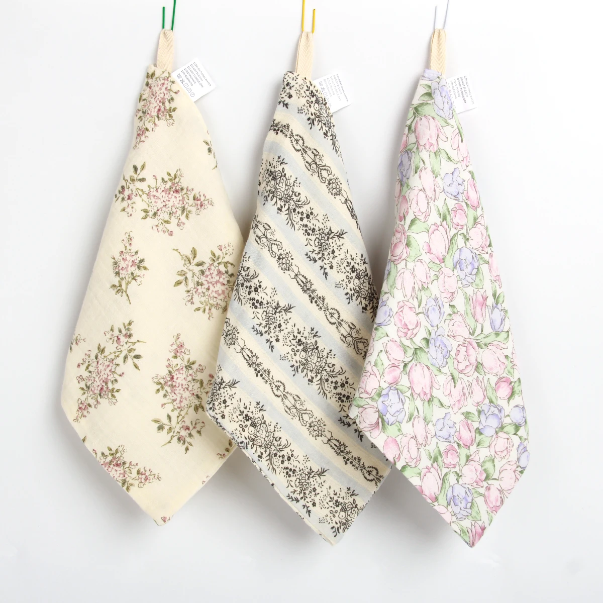 Toalla facial de gasa de algodón puro para recién nacido, babero pequeño para niños, toalla de mano de secado rápido - imagen 5