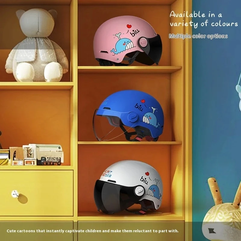 Casco para niños verano ventilado transpirable monopatín bicicleta eléctrica casco de bicicleta alta densidad lindo ballena de dibujos animados - imagen 2