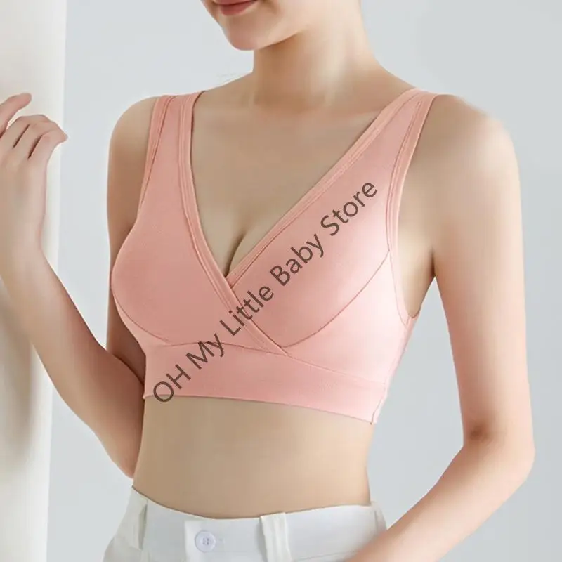 M76C Camisola ligera maternidad para lactancia, ropa interior lactancia viscosa suave, Bralette con diseño fácil - imagen 2