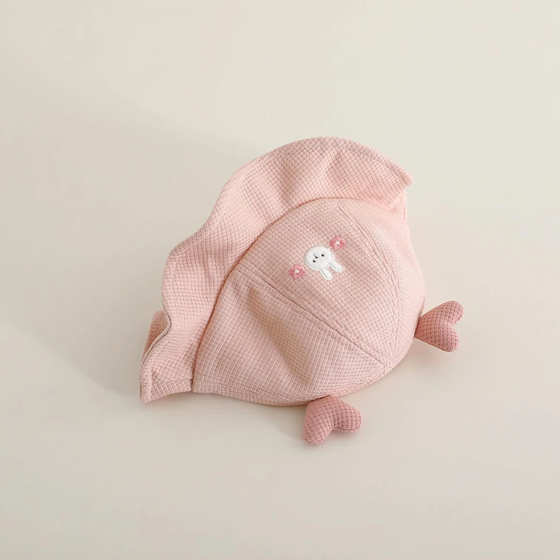 Gorro con cuenco de protección solar para bebé, sombrero de pescador coreano para niños, bonito sombrero de sombrilla para exteriores de 3 a 12 meses con dibujos animados - imagen 5
