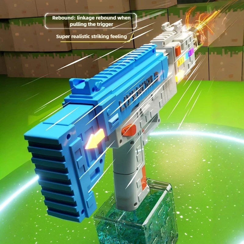 Pistola de agua con tobogán de retroceso, LED multicolores, juguete de piscina de verano de alta capacidad para niños y adultos, juego interactivo de batalla de agua al aire libre - imagen 3