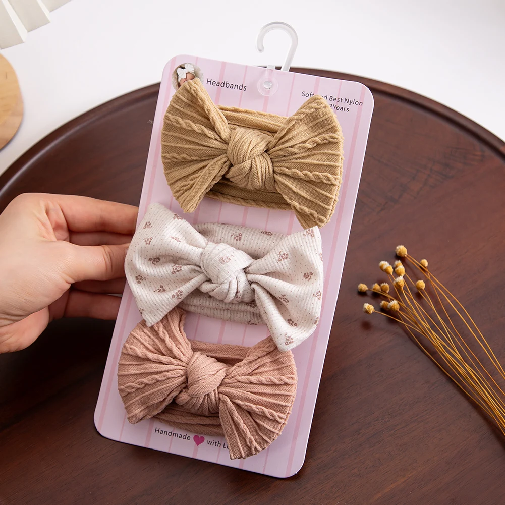 Diademas elásticas vintage para bebé niña con flores y lazos - imagen 5