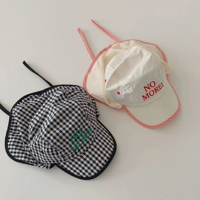 Sombrero para niños, visera protección solar secado rápido, sombrero con solapa para cuello, accesorios para - imagen 4