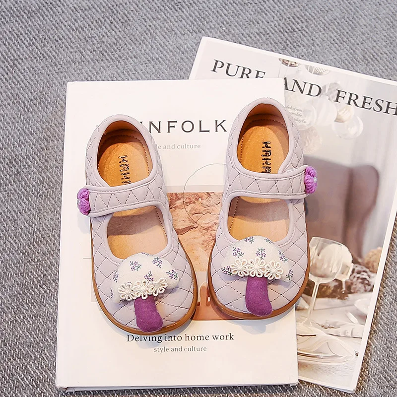 Zapatos de cuero personalizados para niñas, calzado informal para niños, cómodo, suela suave, Mary Jane, otoño 2025, nuevo estilo - imagen 2