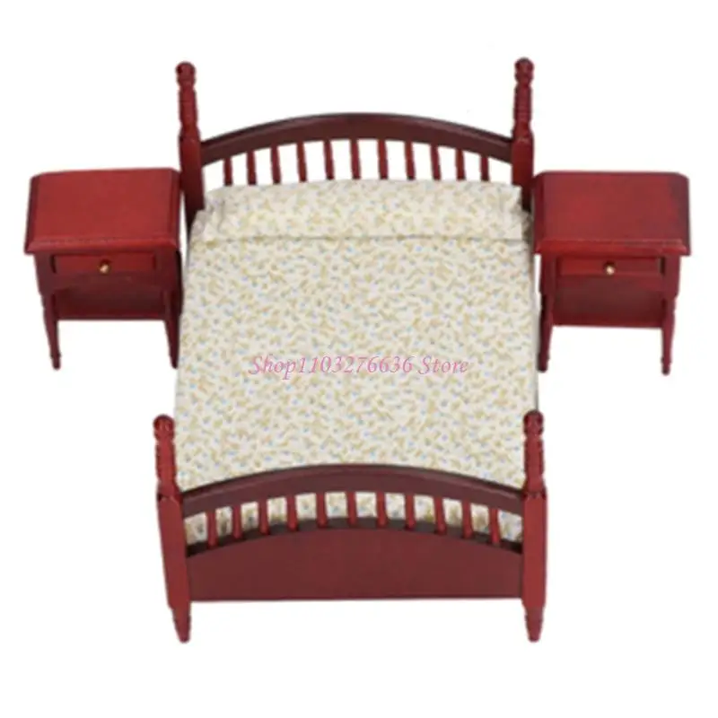 Muebles de madera retro en miniatura para casas de muñecas - imagen 4