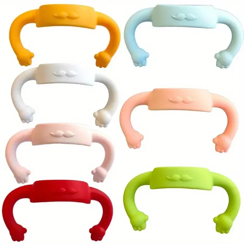 Poignée d'alimentation poignées de biberon en Silicone pour bébé facile poignée de biberon naturelle poignée de transport pour bébé à col large poignée légère - imagen 4