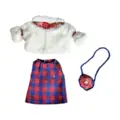 red blue skirt