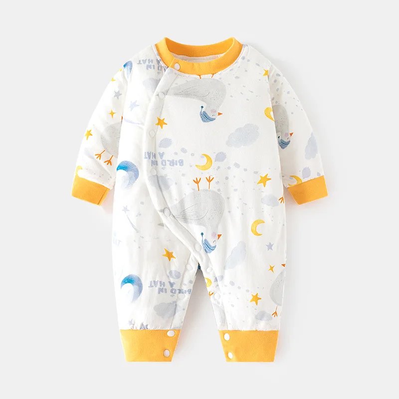 Ropa infantil de invierno para niño y niña, peleles de algodón con dibujos animados, monos cálidos y gruesos de manga larga para recién nacido, ropa de Boutique para bebé BC478 - imagen 3